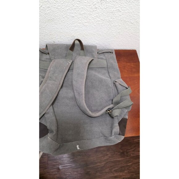 Rothco Canvas Hiking Backpack Leather Straps Adjustable Straps 18"x14" - Picture 2 of 8